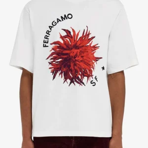 FERRAGAMO T-SHIRT DAHLIA PRINT