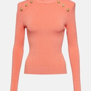 BALMAIN 6 BTN KNIT PULLOVER