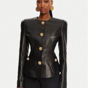 BALMAIN FITTED/CLASSIC COLLARLESS JACKET