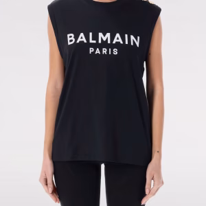 BALMAIN  CLASSIC SLEEVELESS T-SHIRT