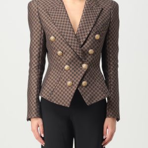 BALMAIN 8 BTN MINI MONOGRAM JACQUARD JACKET